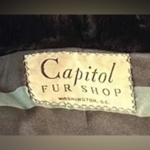 Capitol Fur Shop D.C. Paris Brown Mouton LAMB Shearling Coat, size Large, MINT - Picture 9 of 10